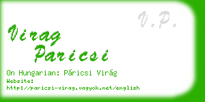 virag paricsi business card