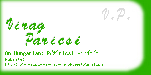 virag paricsi business card